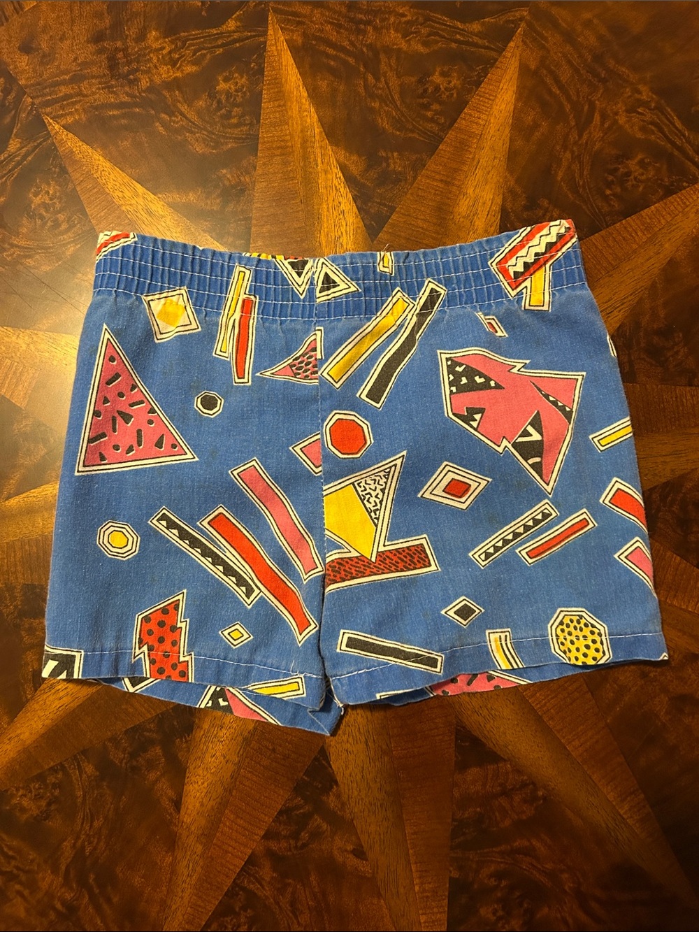 80’s Vintage Geometric Kids Print Shorts